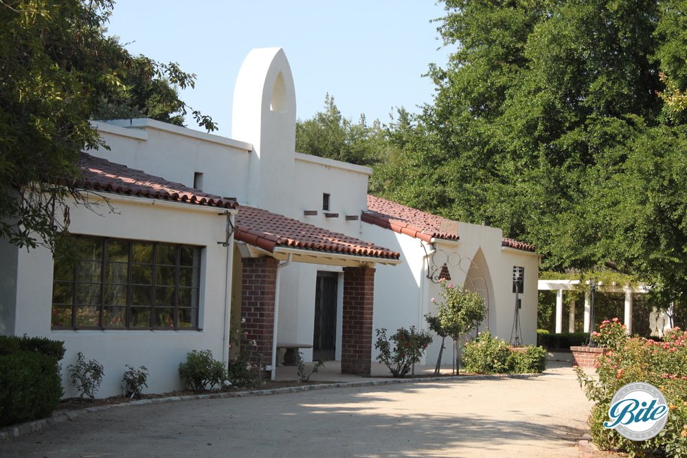 Historic residence at Orcutt Ranch as seen from the gardens.