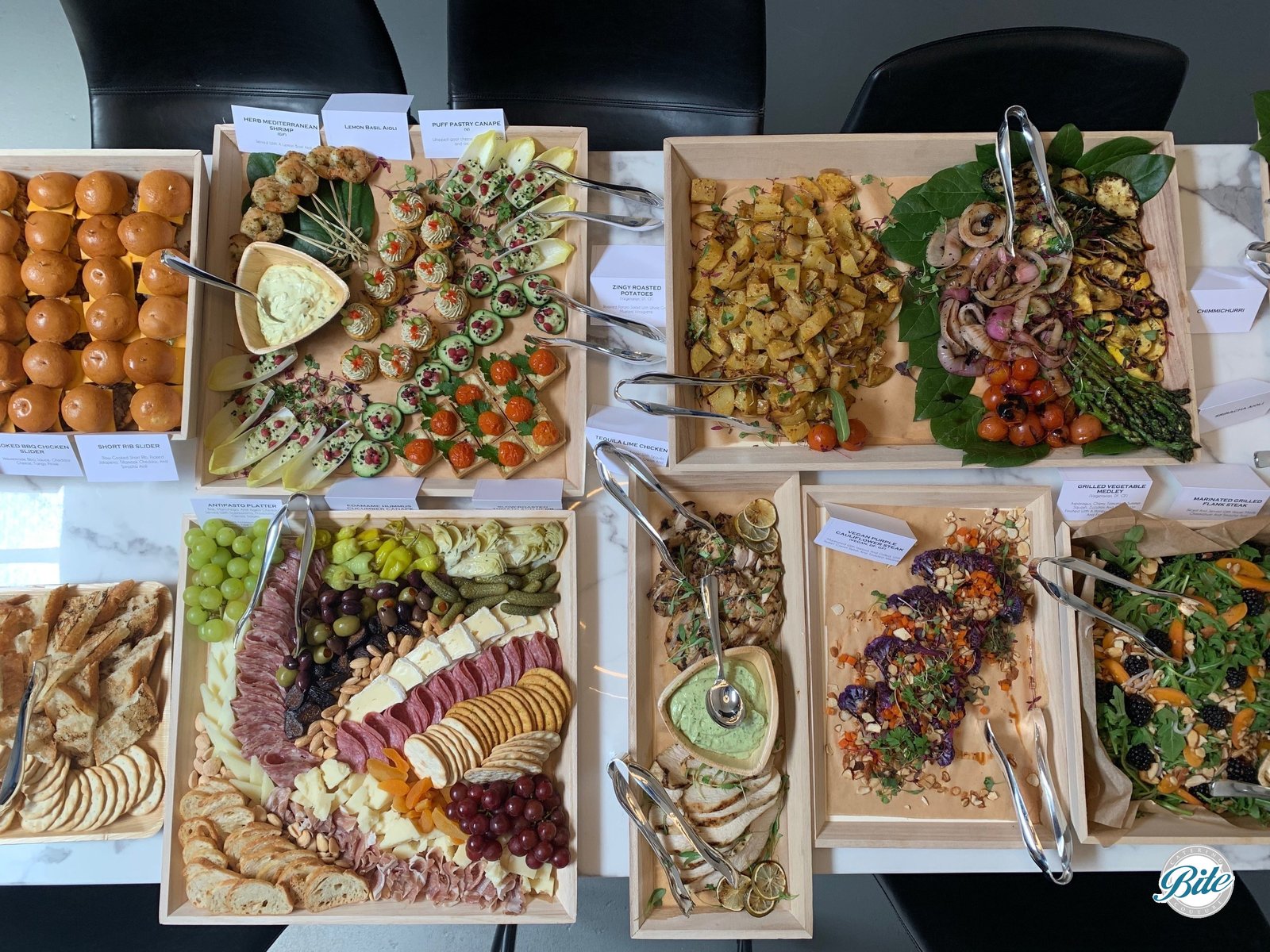 Overhead View of Lunch Delivery