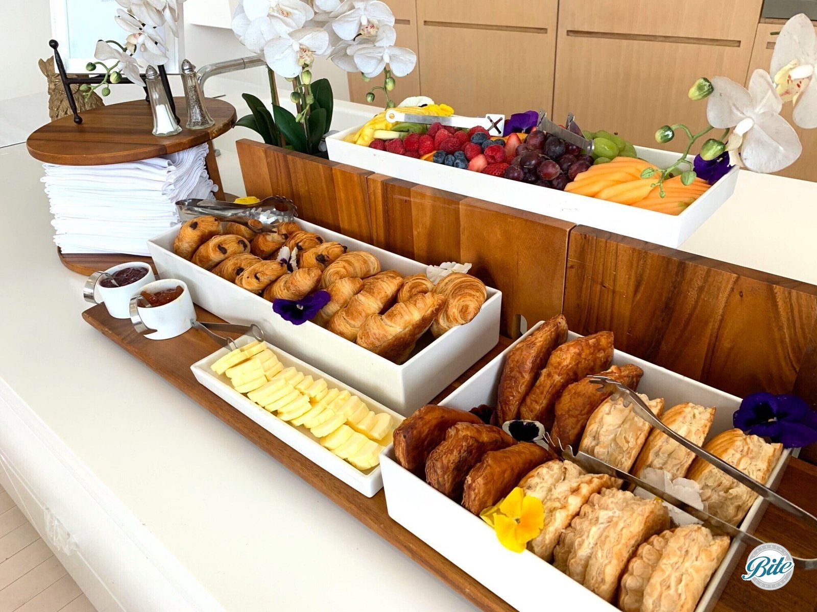 Breakfast Pastries and Fruit