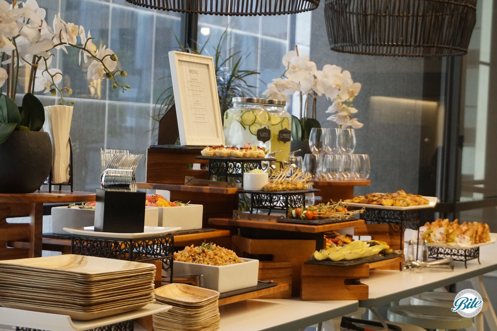 Buffet on Wooden Display