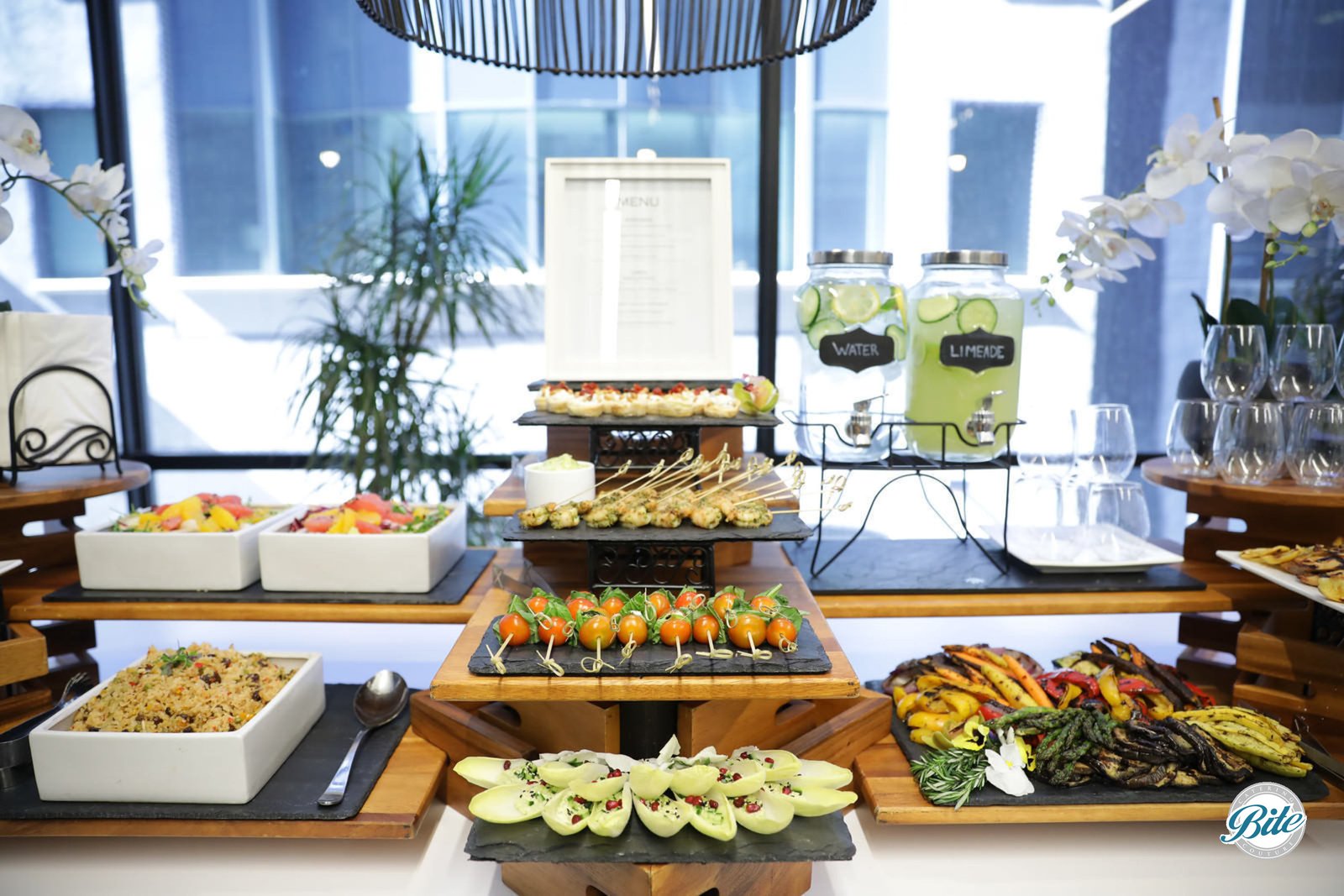 Lunch Buffet in Front of Window