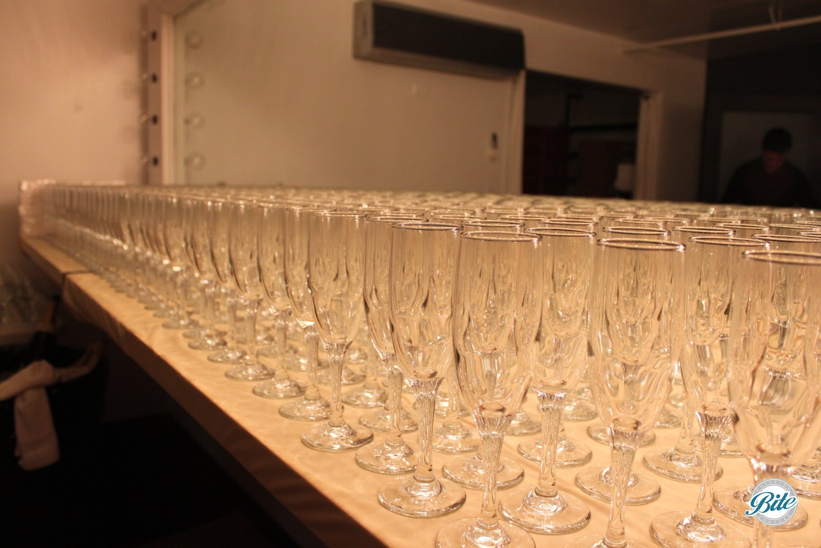 Rows of Prepared Glasses