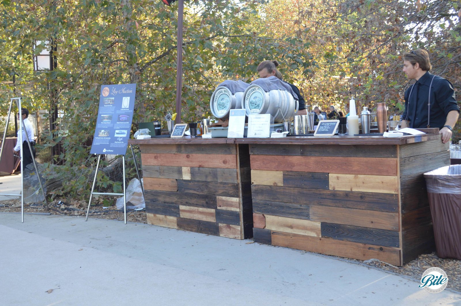 Rustic bar setup