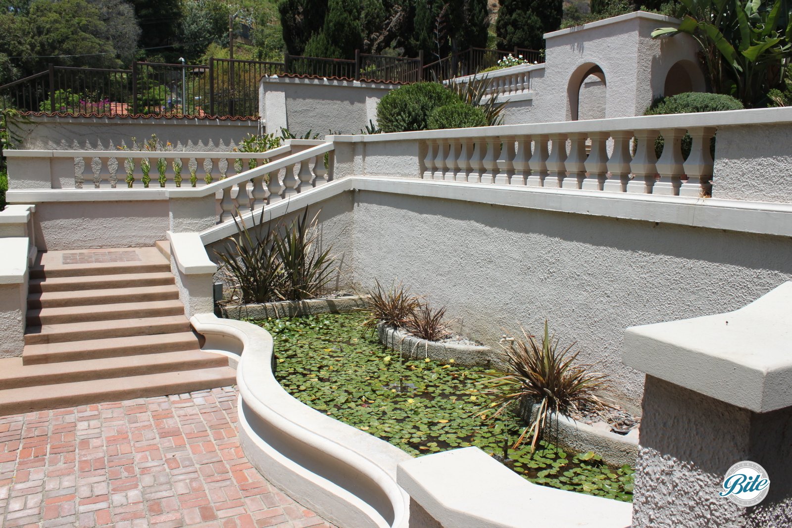 Hollywood Staircase with Lily Pond @ Wattles Mansion