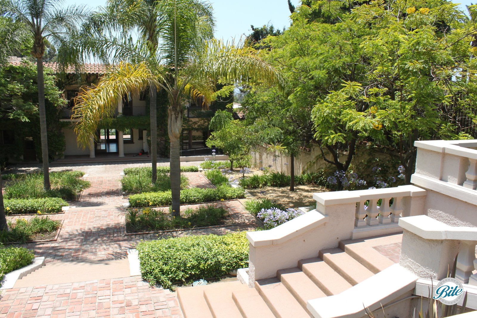 Courtyard and Lower Gardens @ Wattles Mansion