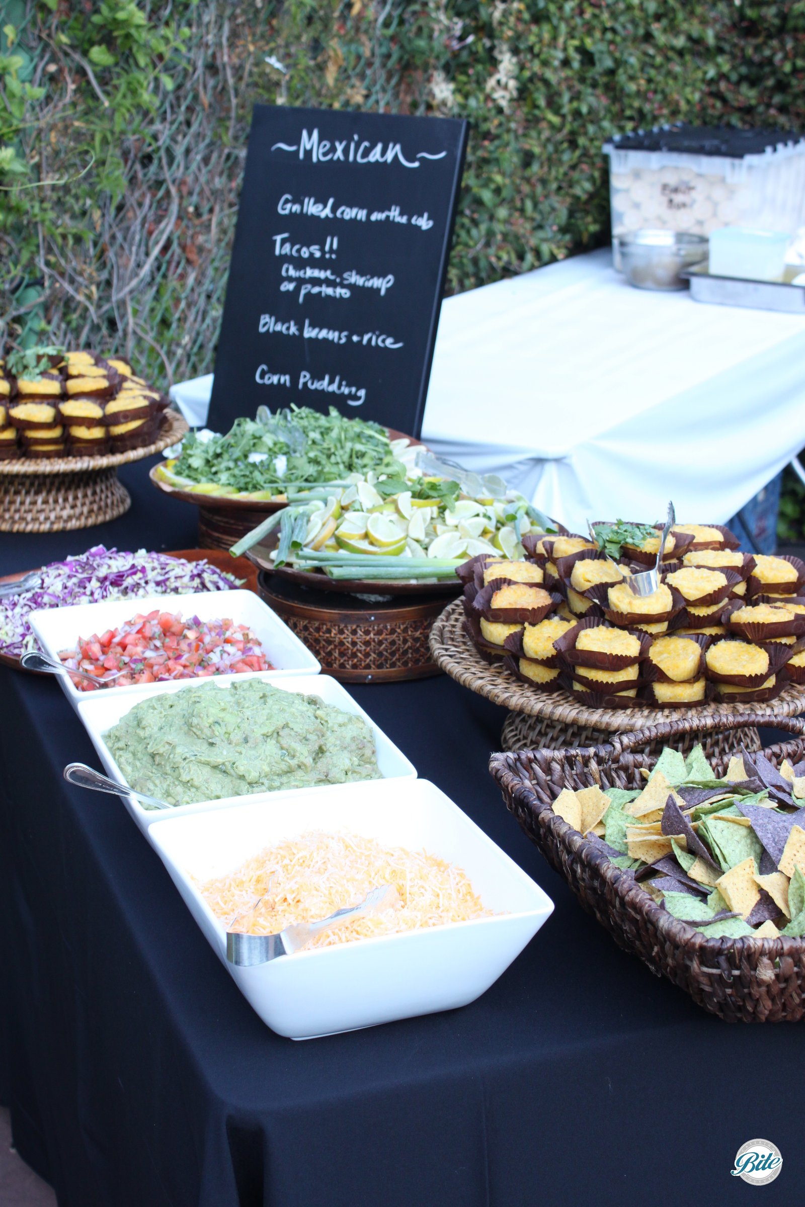 Mexican Buffet Station @ International-Themed Wedding 