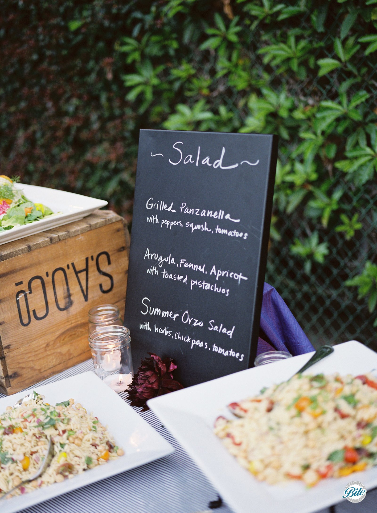 Rustic Salad Display @ Wedding