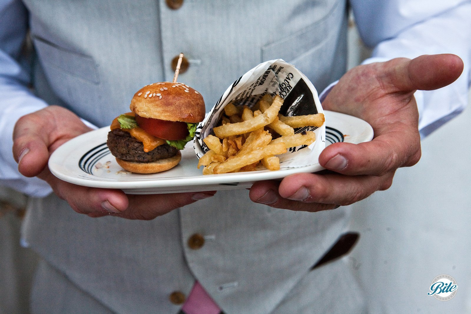 Mini Burger on Homemade Brioche and Truffle Fries