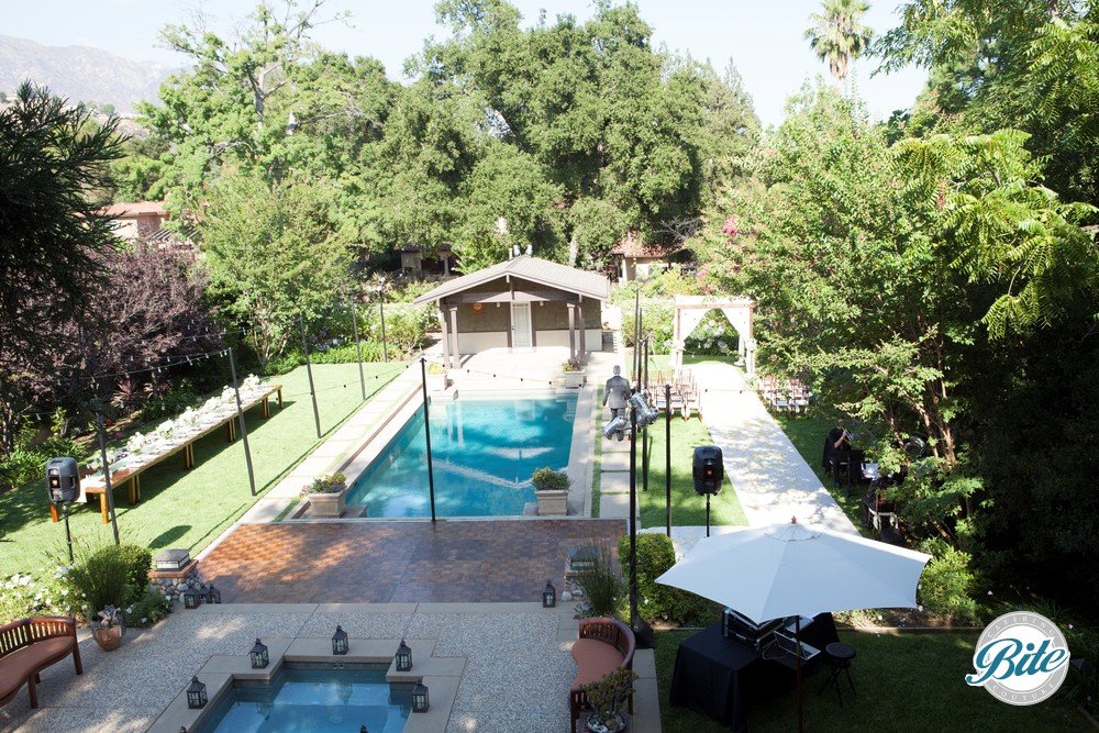 Backyard Wedding Set-Up - Ceremony and Dining Area