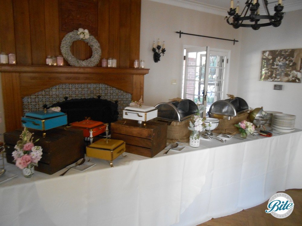 Vintage Buffet Chafing Dishes @ Orcutt Ranch Wedding