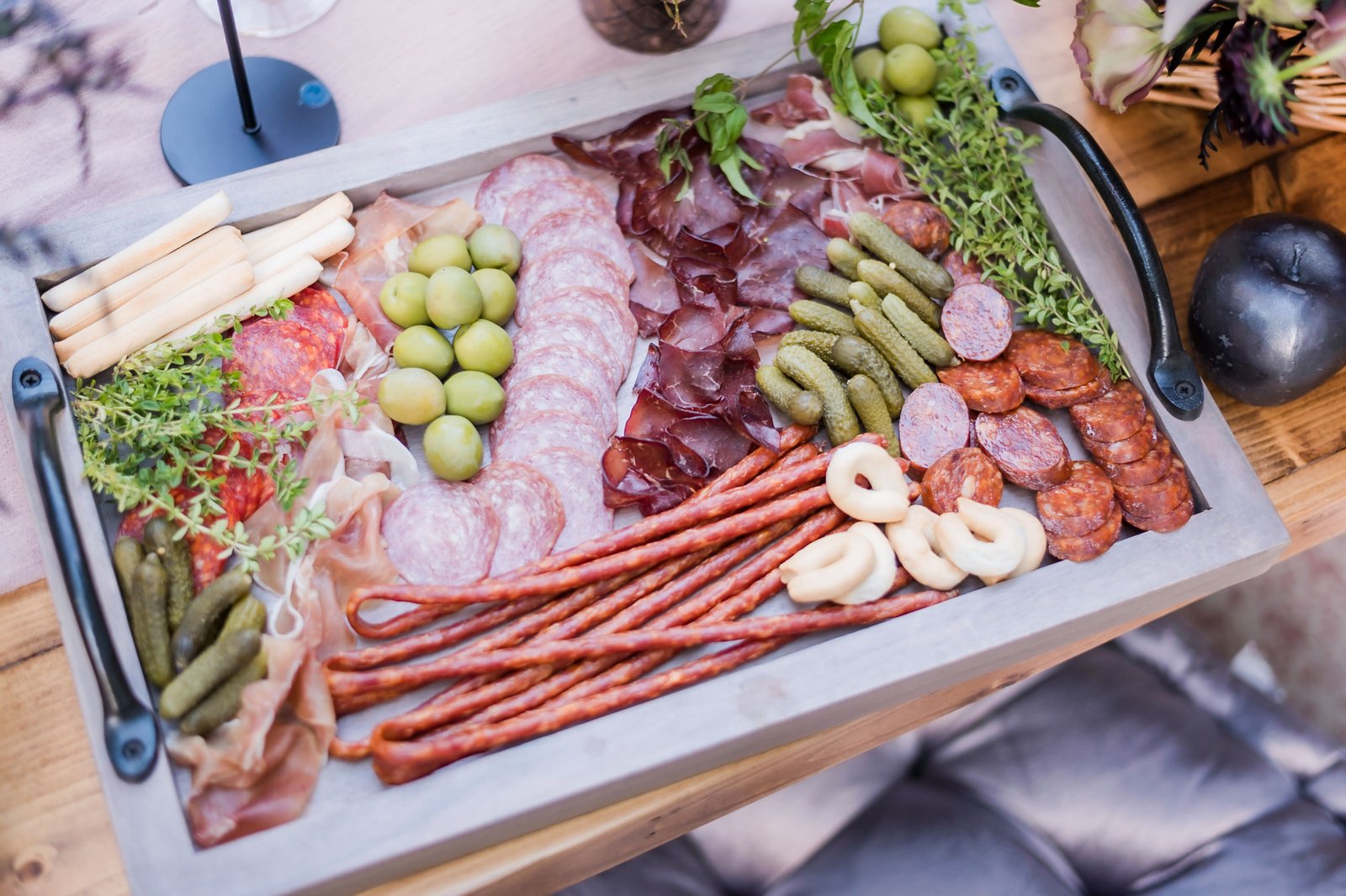 Elegant family-style charcuterie platter