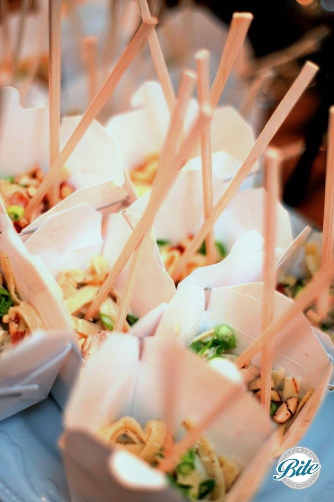 Noodle Salad in Individual Takeout Boxes