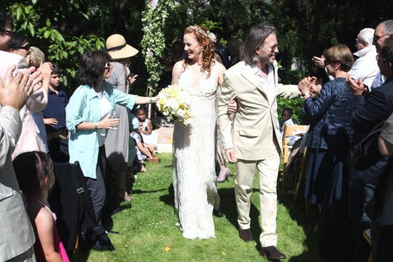 Wedding Couple with Bouquet