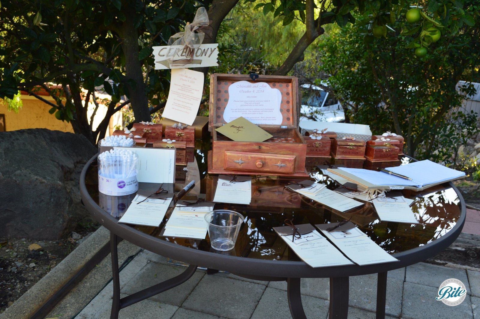 Malibu Hills Backyard Welcome Table